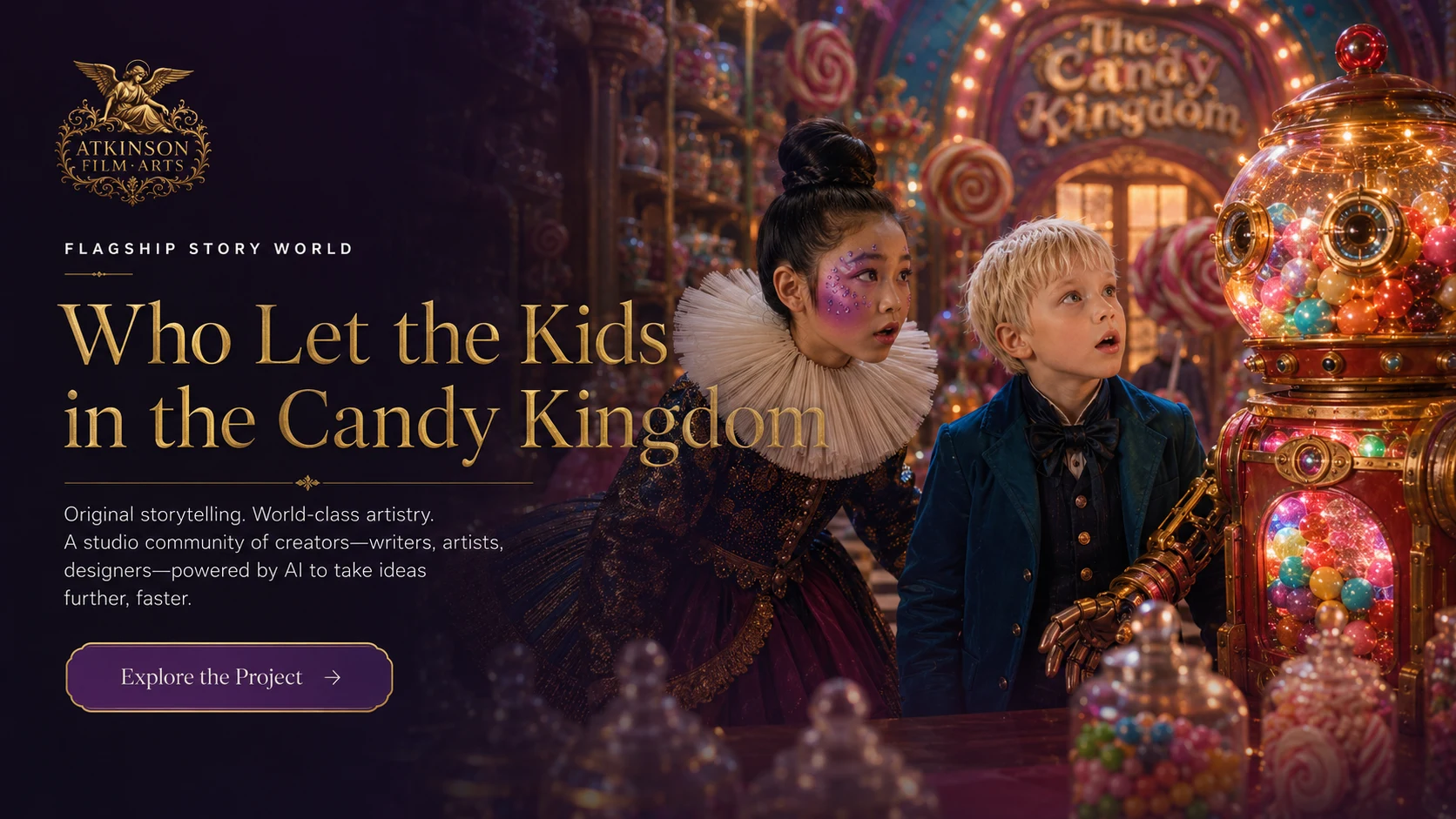 The young heroes inside the richly detailed Candy Kingdom story world.